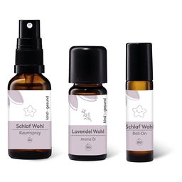 kindgesund® Bio-Schlaf Wohl Roll-On + kindgesund® Bio-Schlaf Wohl Raumspray + kindgesund® Bio-Lavendel Aroma Öl