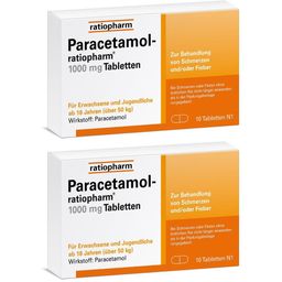 Paracetamol-ratiopharm® 1000 mg Tabletten: Hoch dosiert bei Schmerzen und Fieber