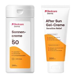 Redcare Sonnencreme LSF 50 + Redcare Derma After Sun Gel-Creme Sensitive Relief