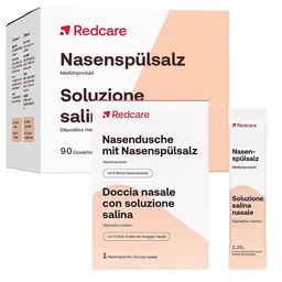 Redcare Nasendusche mit Nasenspülsalz + Redcare Nasenspülsalz