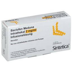 BACLOFEN Meduna Intrathek.2mg/ml Inf.L. Ampullen