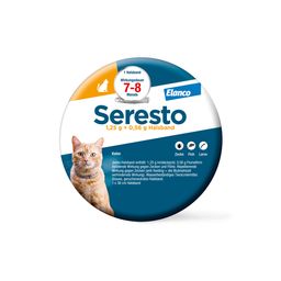 Seresto Halsband für Katzen gegen Zecken und Flöhe, wirkt abtötend und repellierend  bis zu 7-8 Monate