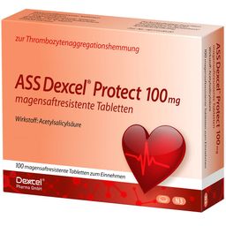 ASS Dexcel® Protect 100 mg, zur Vorbeugung von Herzinfarkt und Schlaganfall bei vorbelasteten Patienten