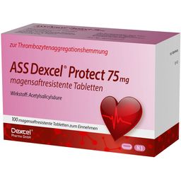 ASS Dexcel® Protect 75 mg, zur Vorbeugung von Herzinfarkt und Schlaganfall bei vorbelasteten Patienten