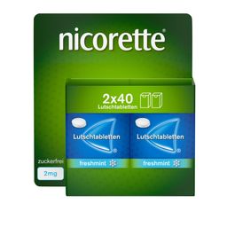 nicorette Lutschtablette freshmint 2 mg Nikotin zum Rauchen aufhören