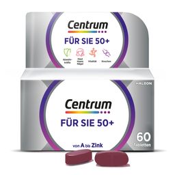 Centrum® Für Sie 50+, Nahrungsergänzungsmittel - Jetzt 20% mit dem Code Vitamine20 sparen* + Vitasprint Fokus 20 Stück GRATIS