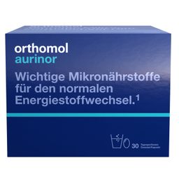 Orthomol Aurinor - unterstützt den Energiestoffwechsel - mit Omega-3-Fettsäure, Vitamin C, Magnesium und Zink - Granulat/Kapseln
