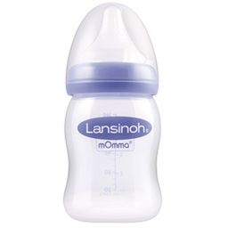 Lansinoh mOmma Babyflasche 160ml mit Natural Wave Silikonsauger S