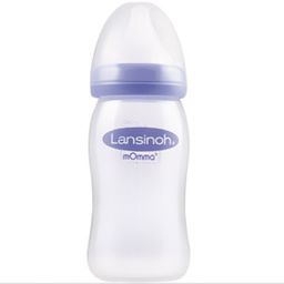 Lansinoh mOmma Babyflasche 240ml mit Natural Wave Silikonsauger M
