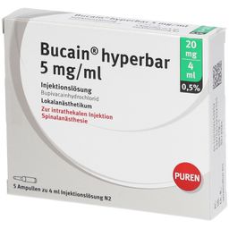 Bucain® hyperbar 0,5% 5 mg/ml Injektionslösung