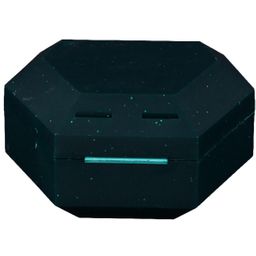 Zahnspangenbox mit Kordel grün mit Glitzer
