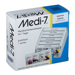 Medi-7 Medikamenten Dosierer weiß russisch