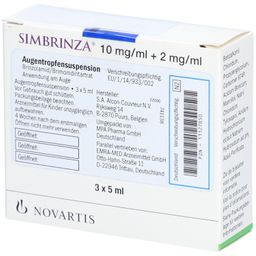 SIMBRINZA 10 mg/ml + 2 mg/ml Augentropfensusp.