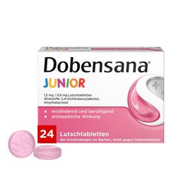 Dobensana® Junior Lutschtabletten Erdbeergeschmack bei ersten Anzeichen von Halsschmerzen