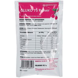 GLUKO 75 Pulver mit Kirschgeschmack
