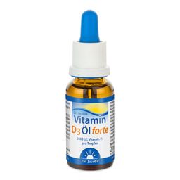 Dr. Jacob's Vitamin D3 Öl forte 2000 IE D3 hochdosiert 640 Tropfen vegetarisch
