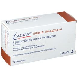 CLEXANE 8.000 I.E. 80mg/0,8ml Inj.-Lsg.i.e.F.-Sp.