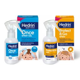 HEDRIN® Vorteilspack (1 ONCE Spray Gel + 1 Protect & Go Spray), Soforthilfe & Vorbeugung – Schnelle Hilfe gegen Läuse