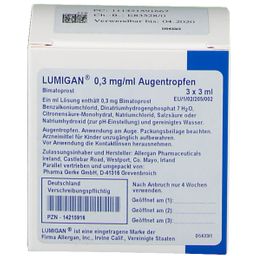 LUMIGAN 0,3 mg/ml Augentropfen