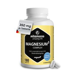 Vitamaze MAGNESIUM 350 mg Komplex Citrat/Oxid/Carbon vegan