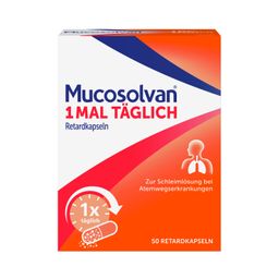 Mucosolvan Retardkapseln 50Stk. I 1x täglich |lösen zähen Schleim I praktische Kapseln