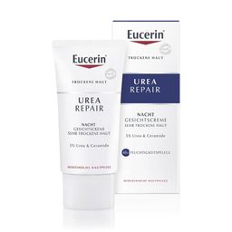 Eucerin® Urea Repair Nacht Gesichtscreme 5% –  Intensive Gesichtspflege bei trockener bis sehr trockener und spannender Haut - Jetzt 20% sparen mit Code "sommer20"