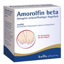 Amorolfin beta 50 mg/ml wirkstoffhaltiger Nagellack
