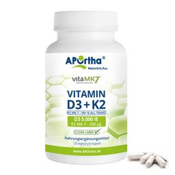 APOrtha® Vitamin D3 5.000 IE + Vitamin K2 vitaMK7® 200 µg Kapseln