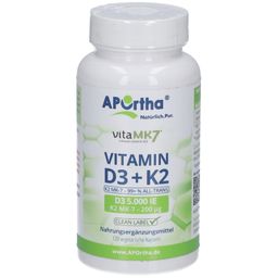 APOrtha® Vitamin D3 5.000 IE + Vitamin K2 vitaMK7® 200 µg Kapseln
