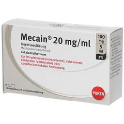 MECAIN 2% 20 mg/ml Inj.L.100mg/5ml Luer-Lock Amp.