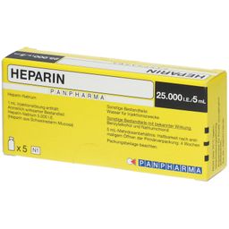 HEPARIN PANPHARMA 25.000 I.E./5 ml Inj.-Lsg.Dsfl.