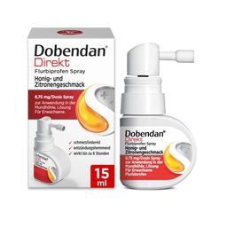 Dobendan® Direkt Spray Honig & Zitrone - Bei starken Halsschmerzen und Schluckbeschwerden - Jetzt 15% mit dem Code dobendan15 sparen*