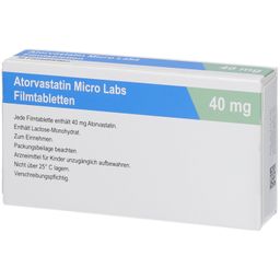 ATORVASTATIN Micro Labs 40 mg Filmtabletten