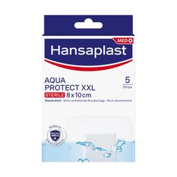 Hansaplast Aqua Protect XXL Wundpflaster | Großes steriles Pflaster | 100 % wasserdichter Verband | Für große Wunden & postoperative Wunden | Blockiert 99 % der Bakterien | 8 x 10 cm | 5 Pflaster