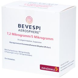 BEVESPI Aerosphere 7,2 µg/5 µg Dru.Gasinh.3x120Hub