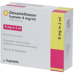 DEXAMETHASON-hameln 4 mg/ml Injektionslsg. 8mg/2ml