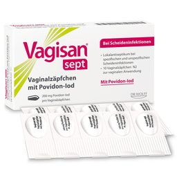 Vagisan sept: Antiseptische Vaginalzäpfchen mit Povidon-Iod bei Scheideninfektionen
