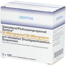 SALMETEROL/Fluticasonpropionat Zent.25/125µg 3x120