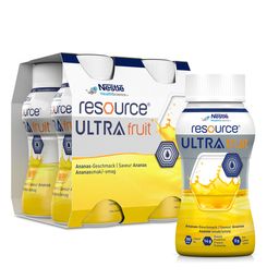 resource® ULTRA fruit Ananas | Hochkalorische, fettfreie Trinknahrung | Aufbaukost bei Mangelernährung