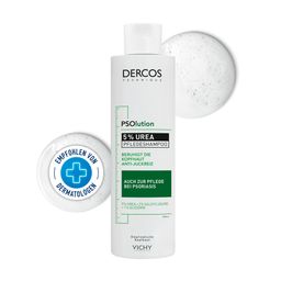 Vichy Dercos 5% Urea Psolution Shampoo + Trockene Schuppen Shampoo 50ml GRATIS