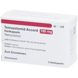 TEMOZOLOMID Accord 180 mg Hartkapseln Sachets