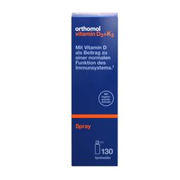 Orthomol Vitamin D₃+K₂ Spray - Nahrungsergänzungsmittel mit Vitamin D₃ als Beitrag zu einer normalen Funktion des Immunsystems und mit Vitamin K₂ zur Erhaltung normaler Knochen