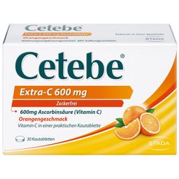 Cetebe® Extra-C 600 mg unterstützt Ihre Immunabwehr Kautabletten, 600 mg Vitamin C, Orangengeschmack