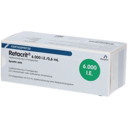 RETACRIT 6.000 I.E./0,6 ml Inj.-L.i.e.Fertigspr.