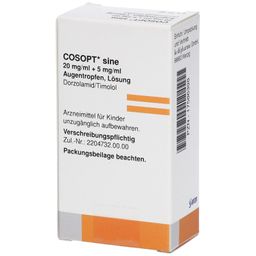 COSOPT sine 20 mg/ml + 5 mg/ml Augentropfen Lösung