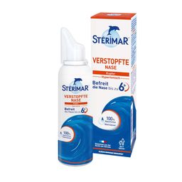 Stérimar Verstopfte Nase, 100% natürliches Meerwasser Nasenspray, 2 in 1 Spray und Spülung, für Erwachsene und Kinder ab 3 Jahren, 100ml