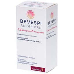 BEVESPI Aerosphere 7,2 µg/5 µg Dru.Gasinh.120Hub