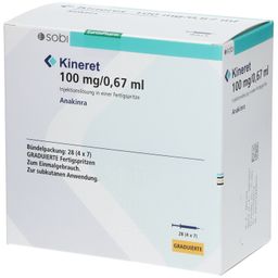 KINERET 100mg/0,67ml Inj.-Lsg.graduiert.Fertigspr.