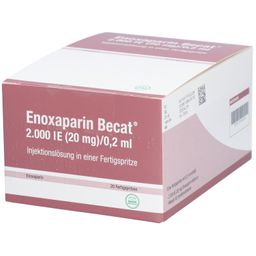 ENOXAPARIN Becat 2.000 I.E. 20mg/0,2ml Inj.-Lsg.FS