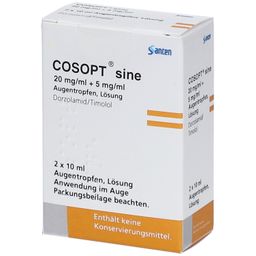 COSOPT sine 20 mg/ml + 5 mg/ml Augentropfen Lösung